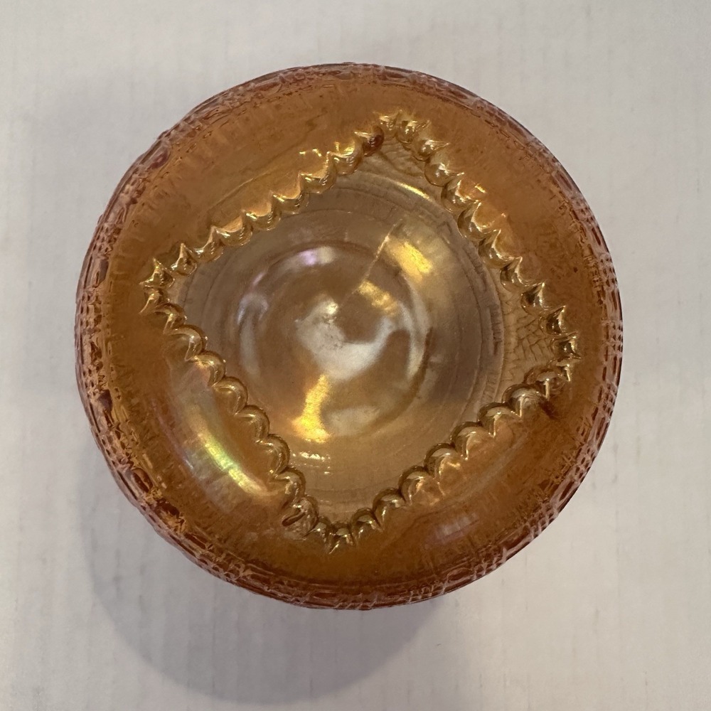 Vintage Fenton Marigold Carnival‎ Glass Persian Hair Receiver Rose Bowl Antique - Picture 3 of 8